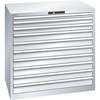 ESD-Schubladenschrank BxTxH 1023 x 725 x 1000 mm 10 Schubladen Traglast 200 kg lichtgrau. Lista GmbH 86607549