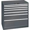 ESD-Schubladenschrank BxTxH 1023 x 725 x 1000 mm 7 Schubladen Traglast 75 kg / 1 x 300 mm mit 200 kg