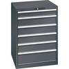 ESD-Schubladenschrank BxTxH 717 x 725 x 1000 mm 6 Schubladen Traglast 75 kg anthrazitgrau. Lista GmbH