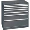 ESD-Schubladenschrank BxTxH 1023 x 725 x 1000 mm 7 Schubladen Traglast 200 kg / 1 x 50 mm mit 75 kg