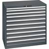 ESD-Schubladenschrank BxTxH 1023 x 725 x 1000 mm 10 Schubladen Traglast 200 kg anthrazitgrau. Lista GmbH