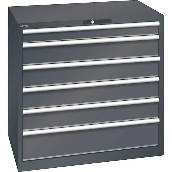 ESD-Schubladenschrank BxTxH 1023 x 725 x 1000 mm 6 Schubladen Traglast 75 kg anthrazitgrau. Lista GmbH-0