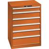 ESD-Schubladenschrank BxTxH 717 x 725 x 1000 mm 6 Schubladen Traglast 75 kg orange. Lista GmbH 86602549