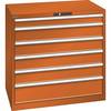 ESD-Schubladenschrank BxTxH 1023 x 725 x 1000 mm 6 Schubladen Traglast 200 kg orange. Lista GmbH 86605349