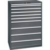 ESD-Schubladenschrank BxTxH 1023 x 725 x 1450 mm 10 Schubladen Traglast 200 kg / 1 x 50 mm mit 75 kg