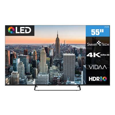 Smart Tech 55QV02K QLED Fernseher 55 Zoll Smart TV VIDAA HDR Fernseher mit 4K UHD, Bluetooth (2026)-0