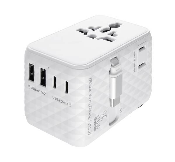 TROIKA Reiseadapter WORLDWIDE PULL 35 Multimedia-Technik Ladegerät