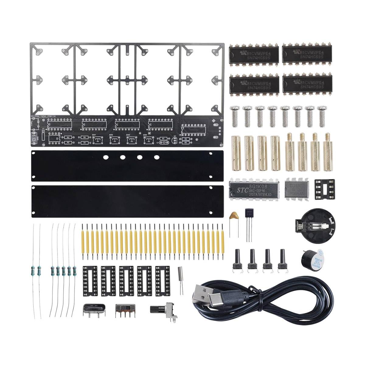 Bausatz 4-Bit Digitaluhr Helligkeitsregelung & Weckfunktion-1