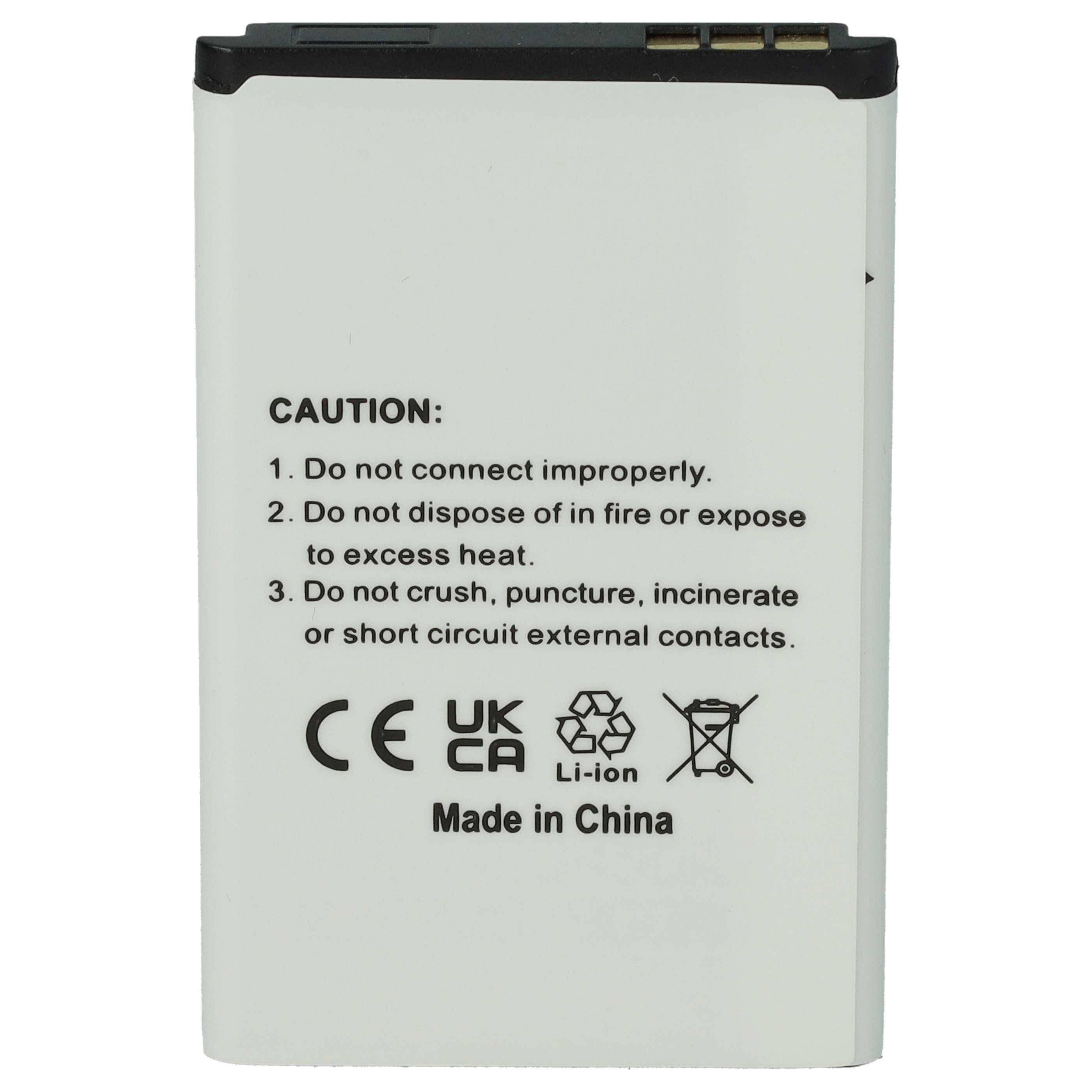 vhbw 2x Akku Ersatz für Nokia BL-4C | für Handy Smartphone Telefon (900 mAh, 3,7 V, Li-Ion)-1