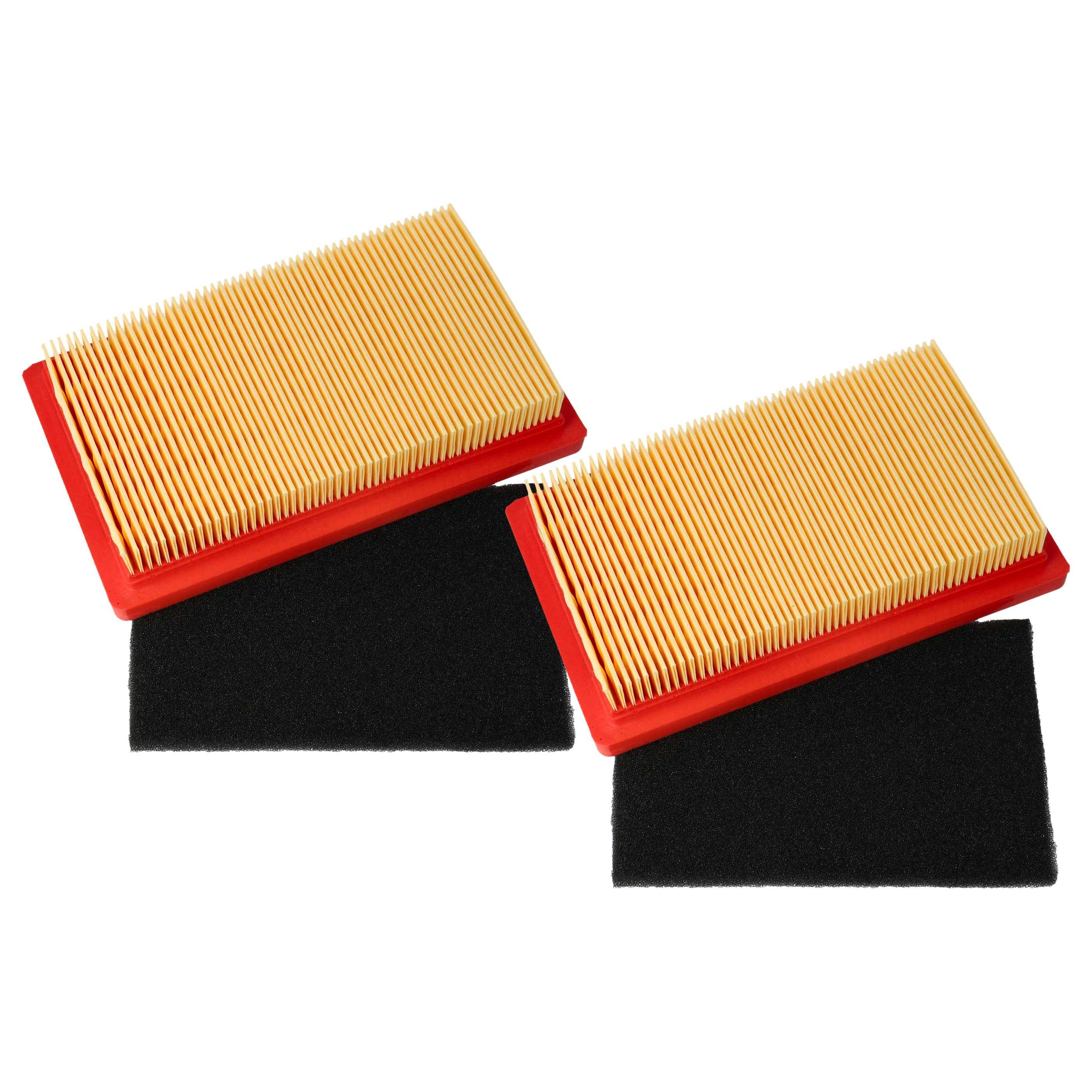 vhbw 4x Filter (2x Vorfilter, 2x Luftfilter) kompatibel mit Kohler XT 800 | XT775 Rasenmäher - 14,5x 8,5 x 2,8 cm-0