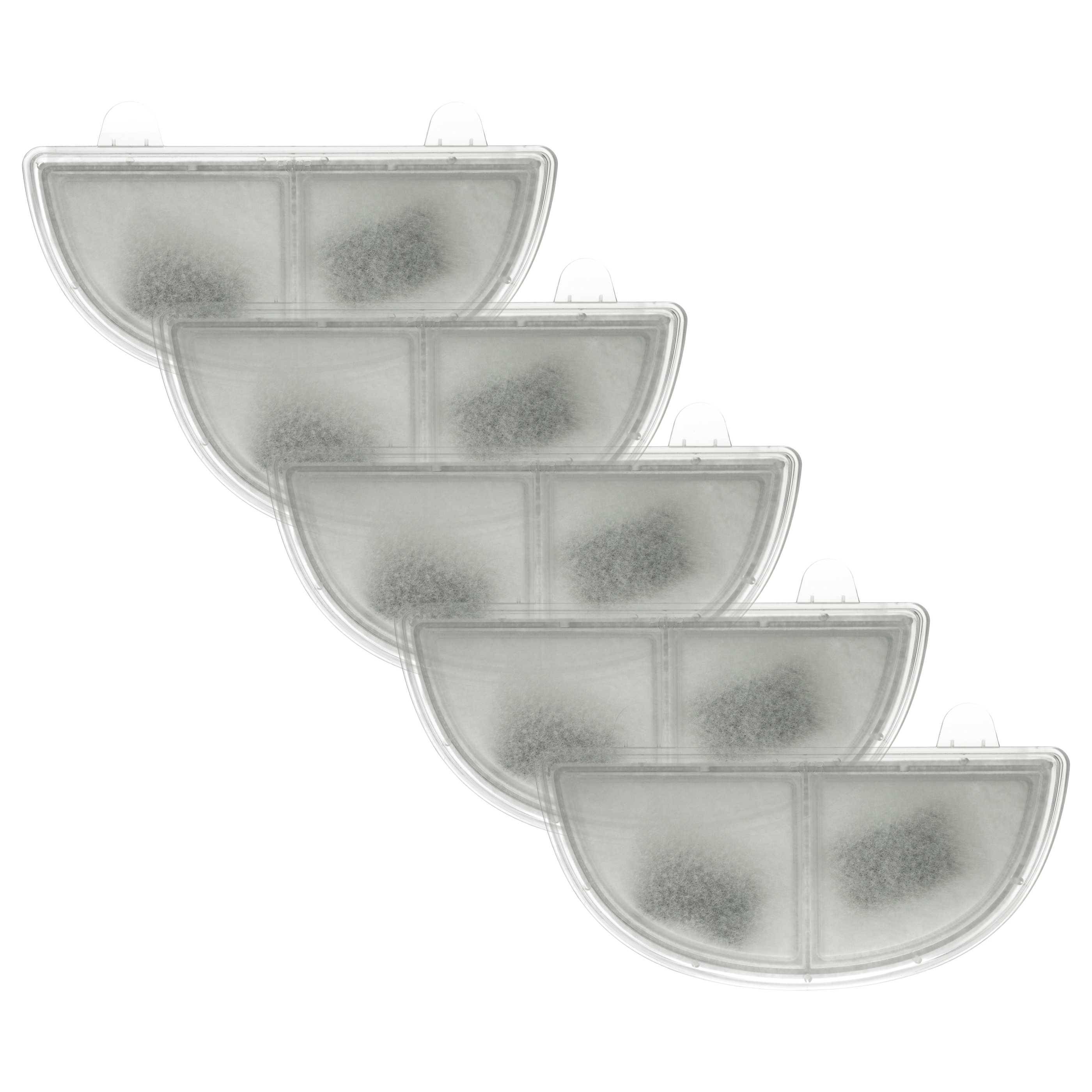 vhbw 5x Filter kompatibel mit HomeRunPet CF2 | WF20 Trinkbrunnen für Katzen, Hunde - Filterelement mit Rahmen-0