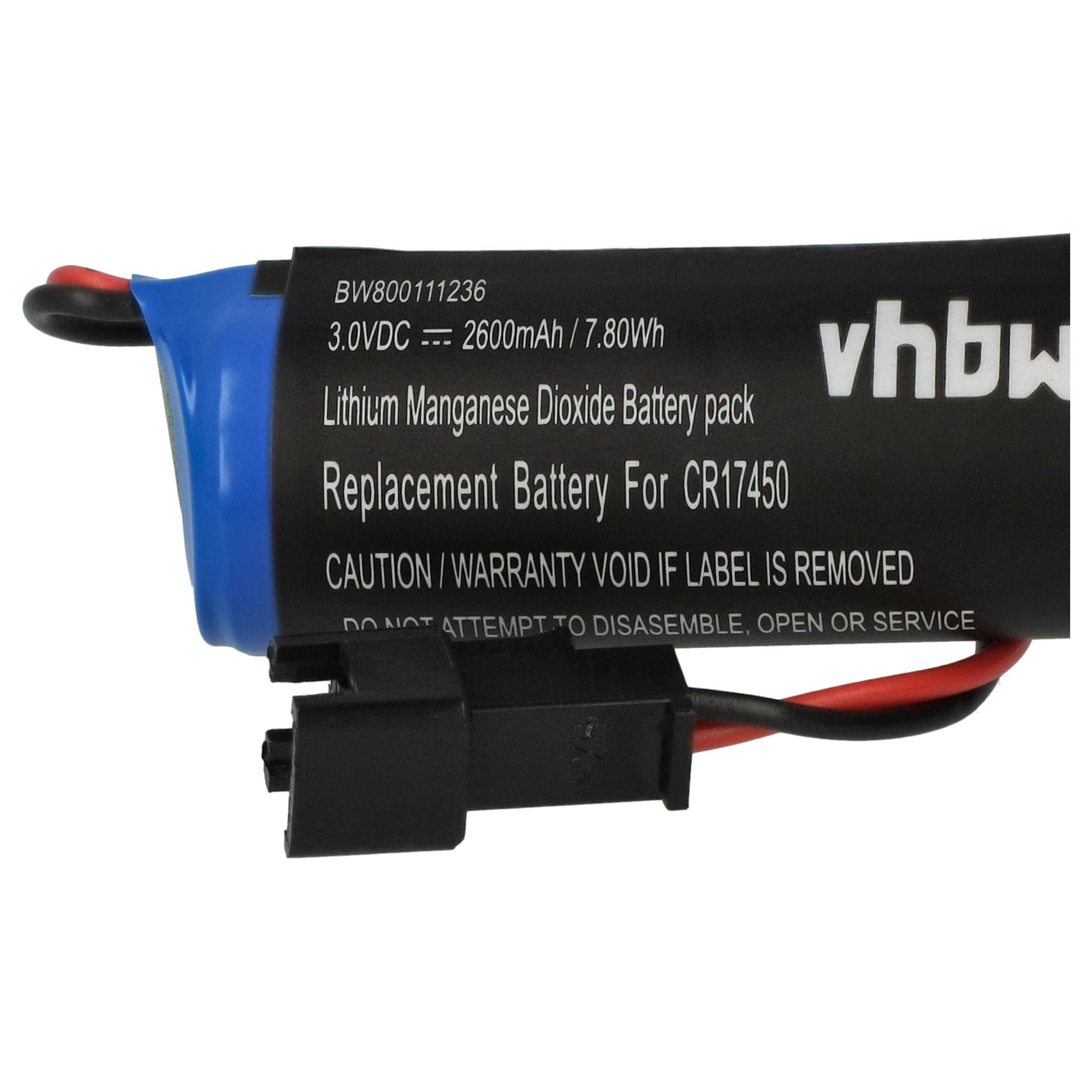 vhbw 2x Akku Ersatz für CR17450E-R | CR17450ER, CR17450 für PLC Programmable Logic Controller (2600 mAh, 3 V, Li-Ion)-3