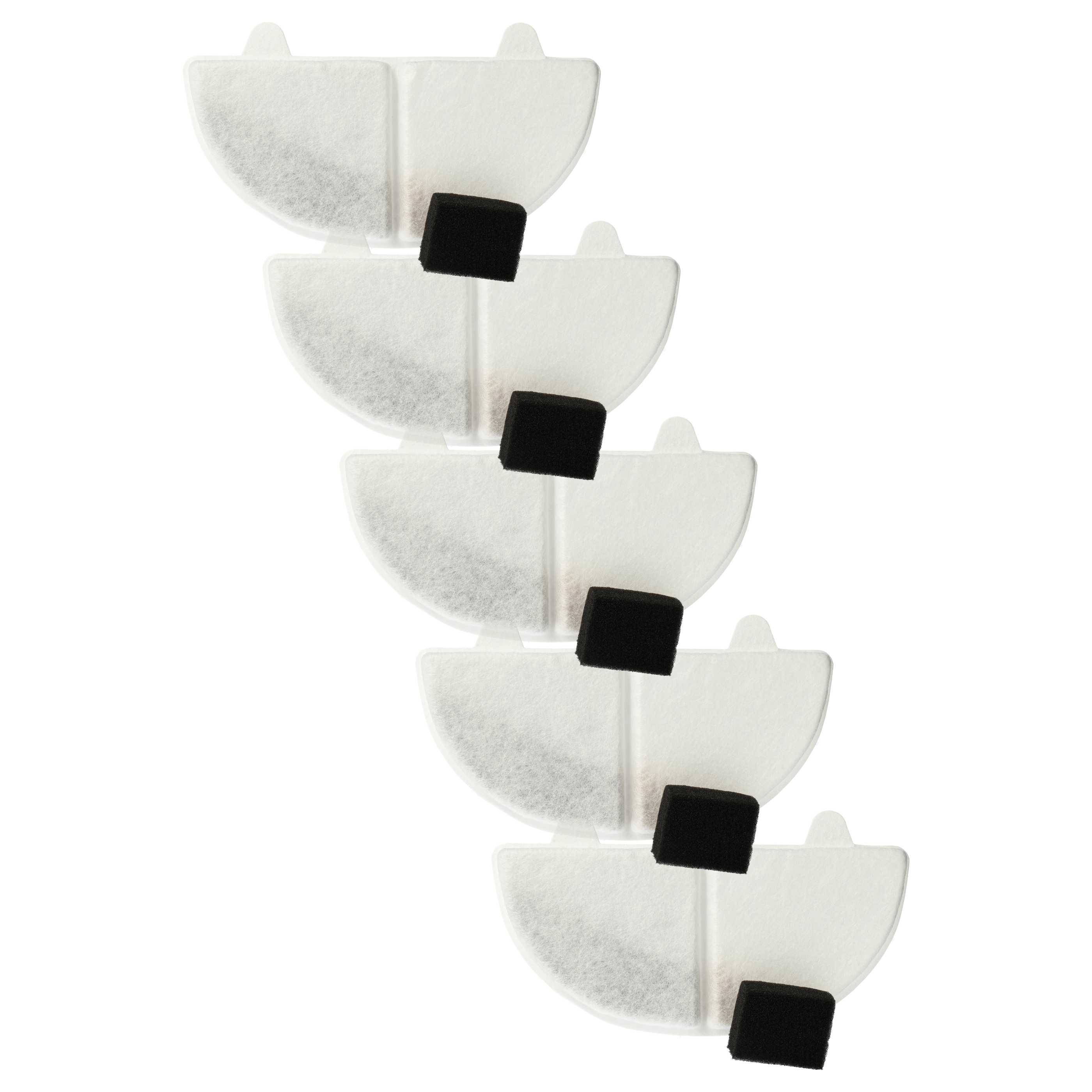 vhbw 5x Filter kompatibel mit HomeRunPet CF2 | WF20 Trinkbrunnen für Katzen, Hunde - Filterelement + Pumpenfilter-0