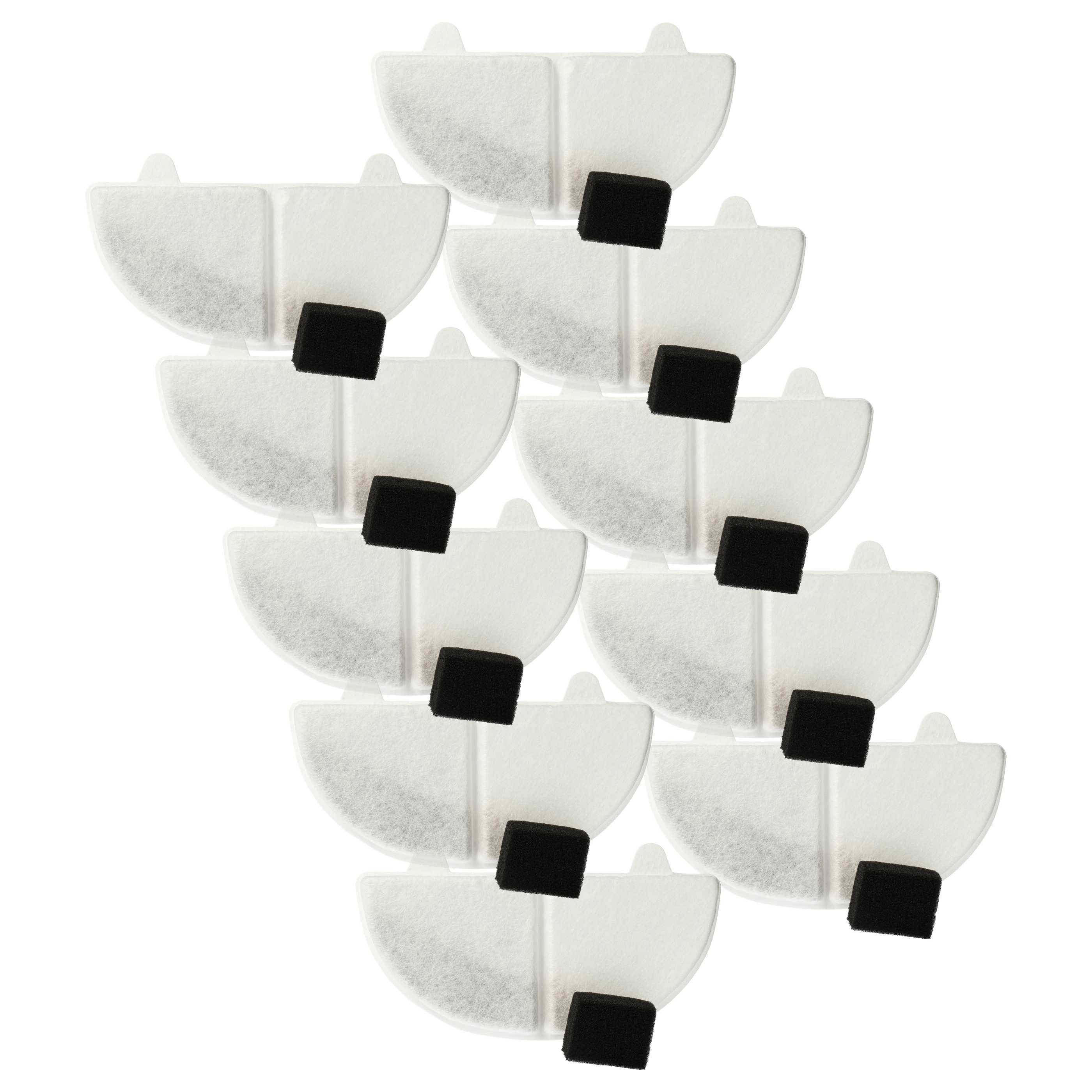 vhbw 10x Filter kompatibel mit HomeRunPet CF2 | WF20 Trinkbrunnen für Katzen, Hunde - Filterelement + Pumpenfilter-0