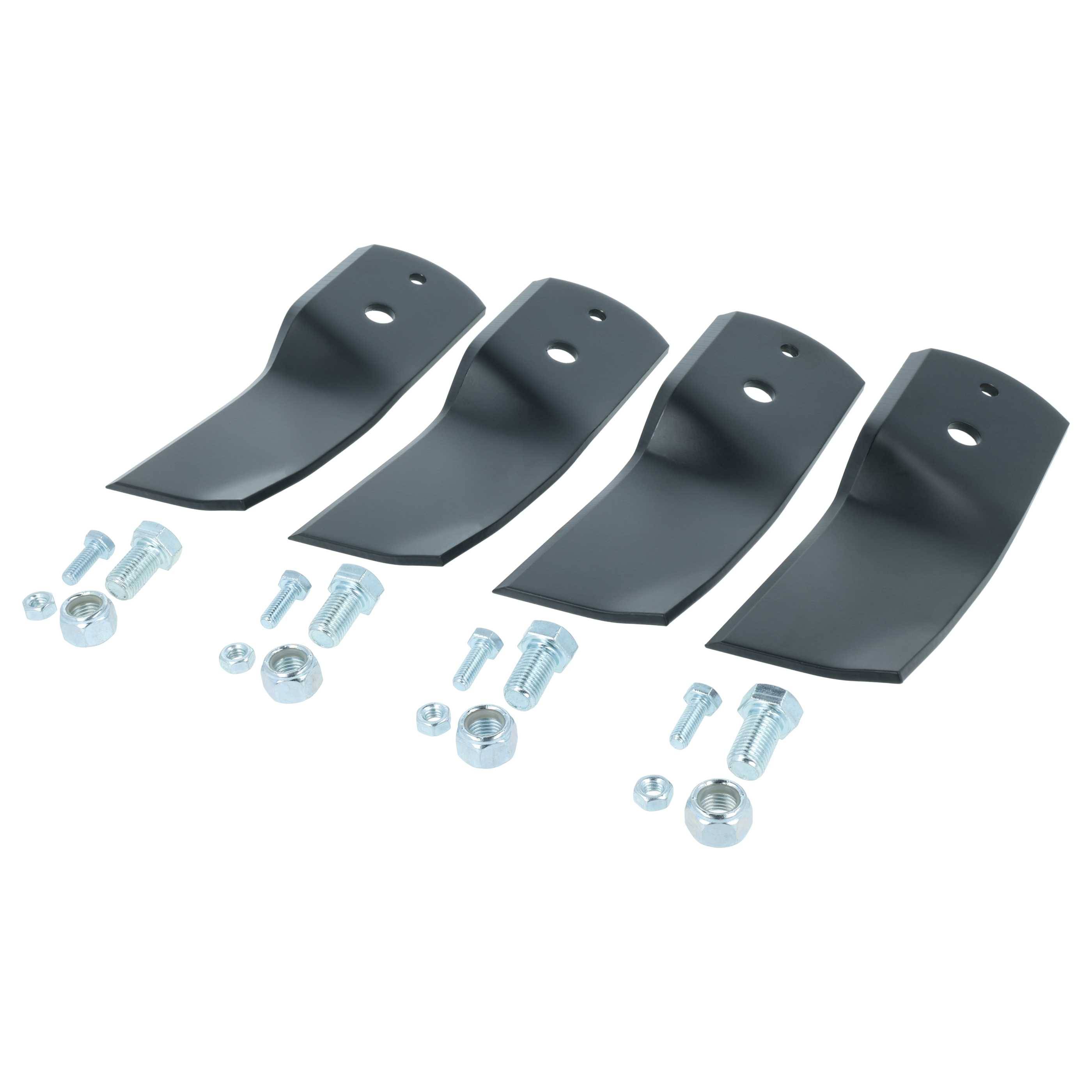 vhbw 4x Ersatz-Messer kompatibel mit Stiga Park 95 Combi | 105 Combi Rasenmäher - Ersatzklinge Schwarz, Stahl-0