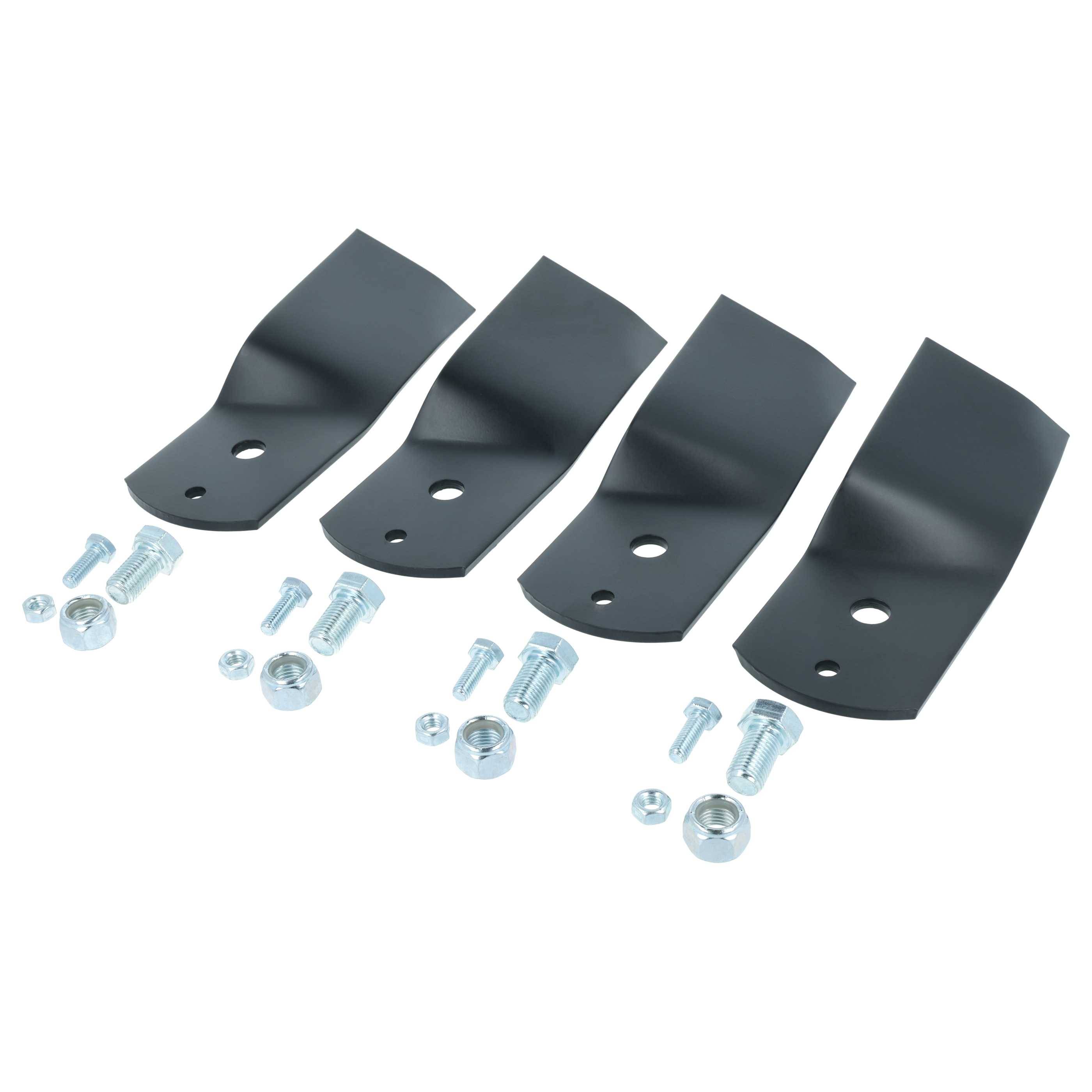 vhbw 4x Ersatz-Messer kompatibel mit Stiga Park 95 Combi | 105 Combi Rasenmäher - Ersatzklinge Schwarz, Stahl-1