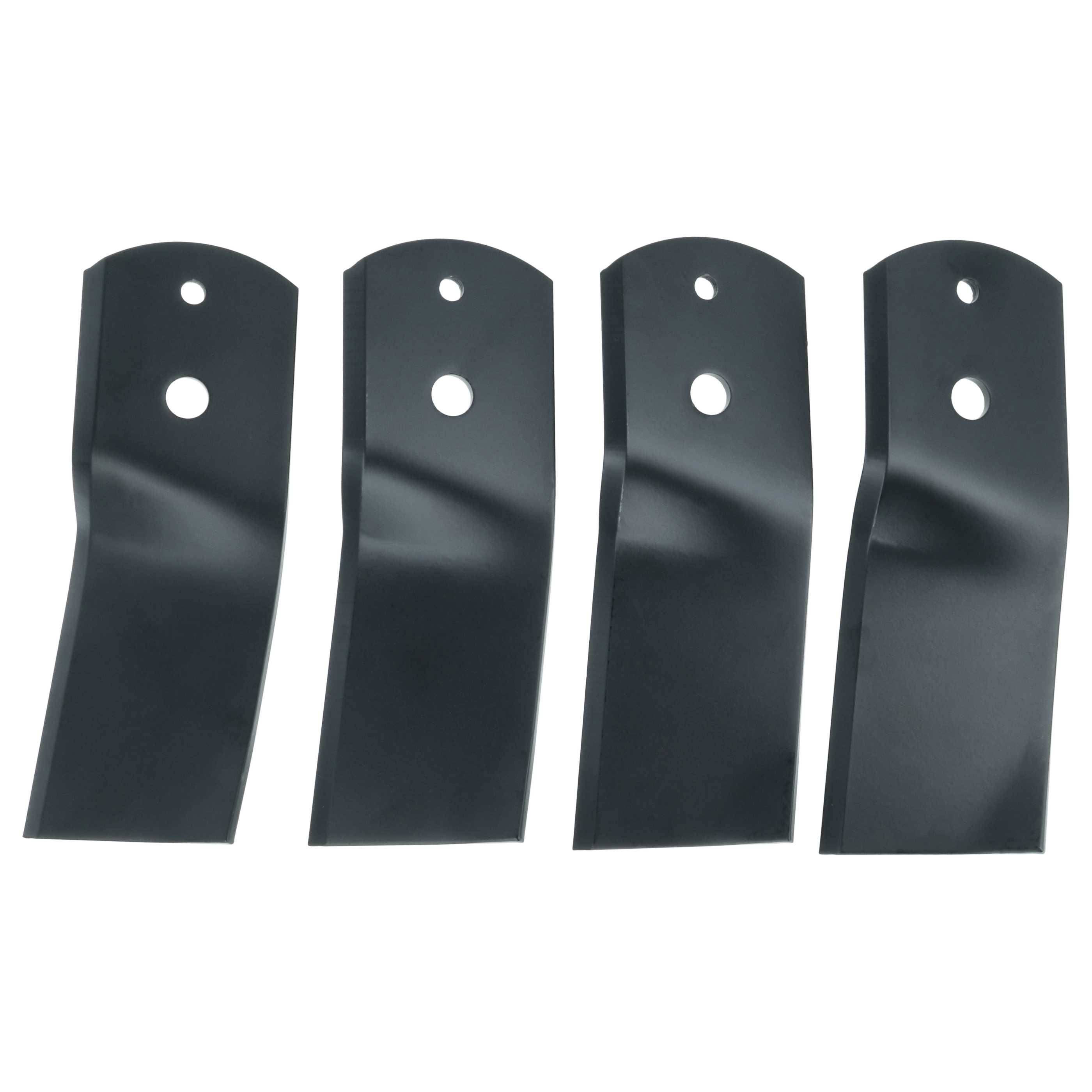 vhbw 4x Ersatz-Messer kompatibel mit Stiga Park 95 Combi | 105 Combi Rasenmäher - Ersatzklinge Schwarz, Stahl-2
