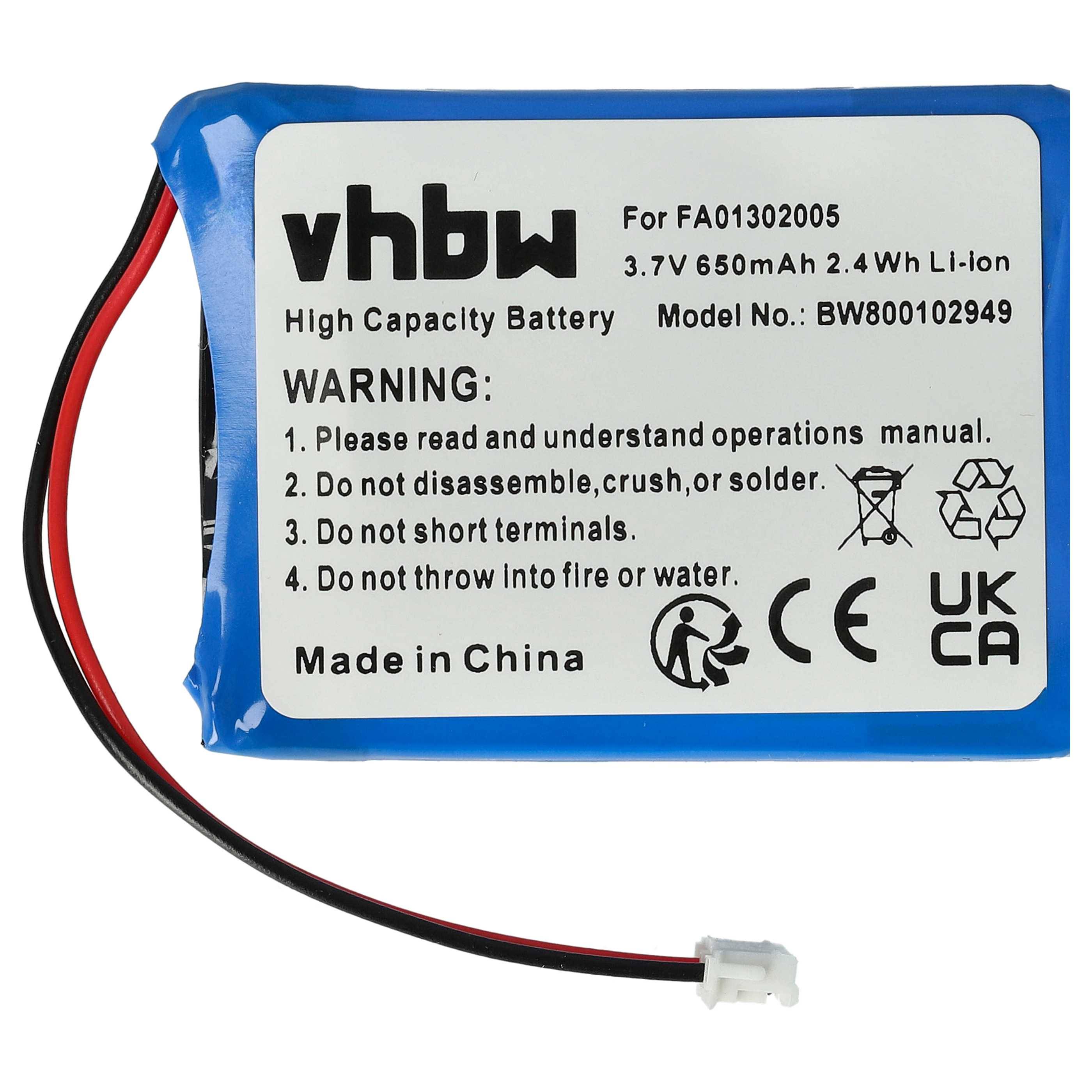 vhbw 10x Akku kompatibel mit Avaya 3730 | DECT 3720, DH6 schnurlos Festnetz Telefon (650 mAh, 3,7 V, Li-Ion)-3