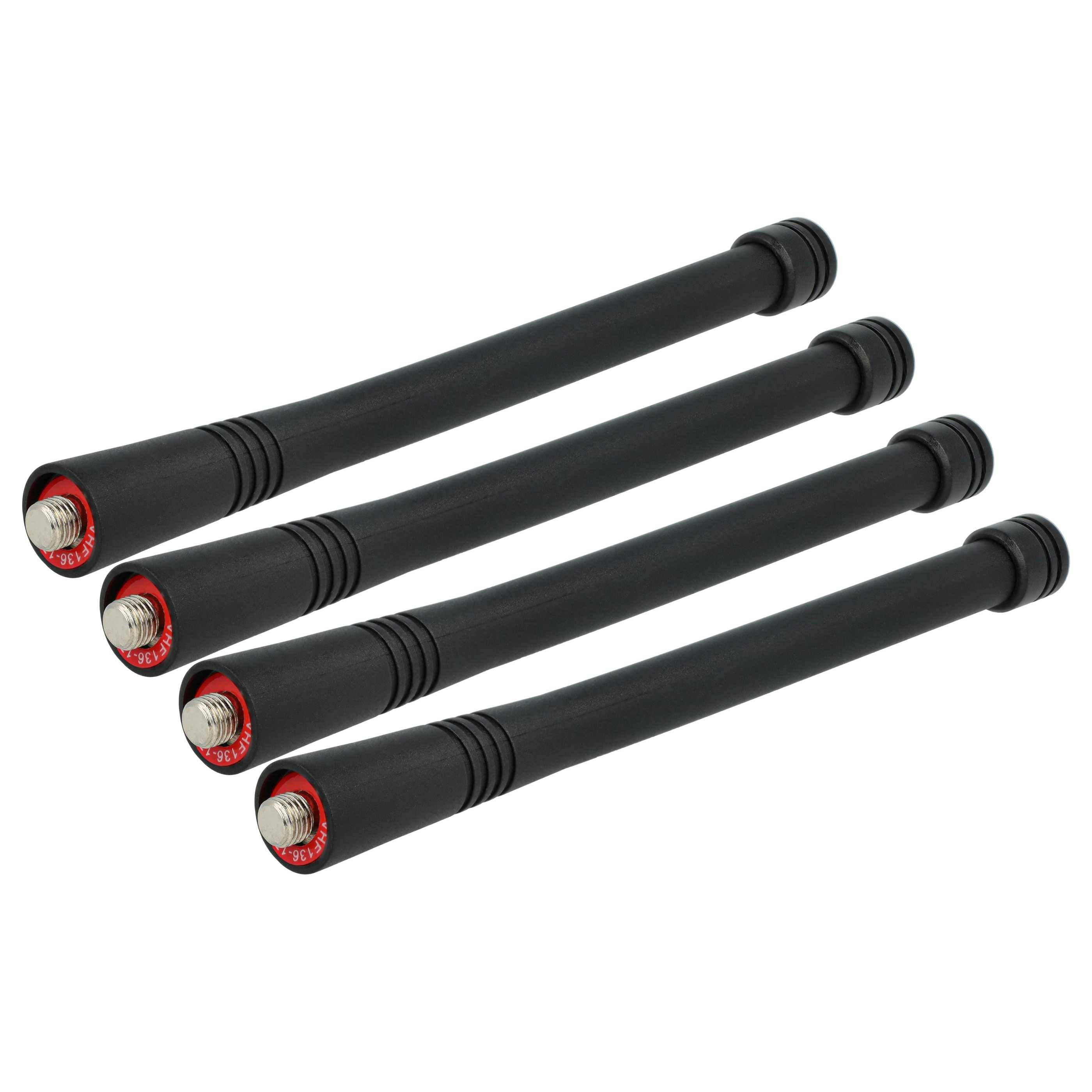 vhbw 4x Antenne kompatibel mit Motorola GP340 | GP360, GP344, GP320, GP388, GP380 Funkgerät - 15,5 cm Schwarz-0