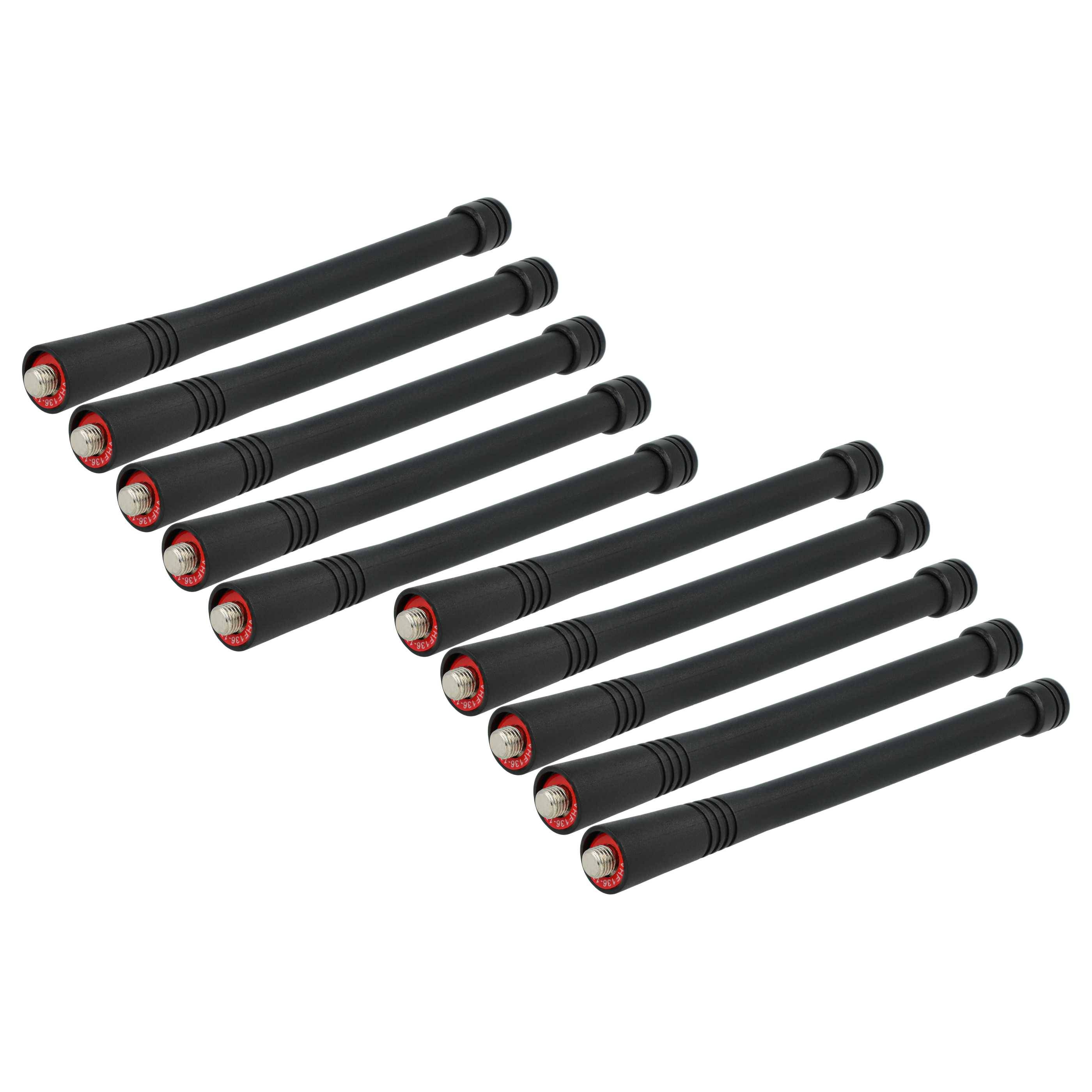 vhbw 10x Antenne kompatibel mit Motorola GP340 | GP360, GP344, GP320, GP388, GP380 Funkgerät - 15,5 cm Schwarz-0
