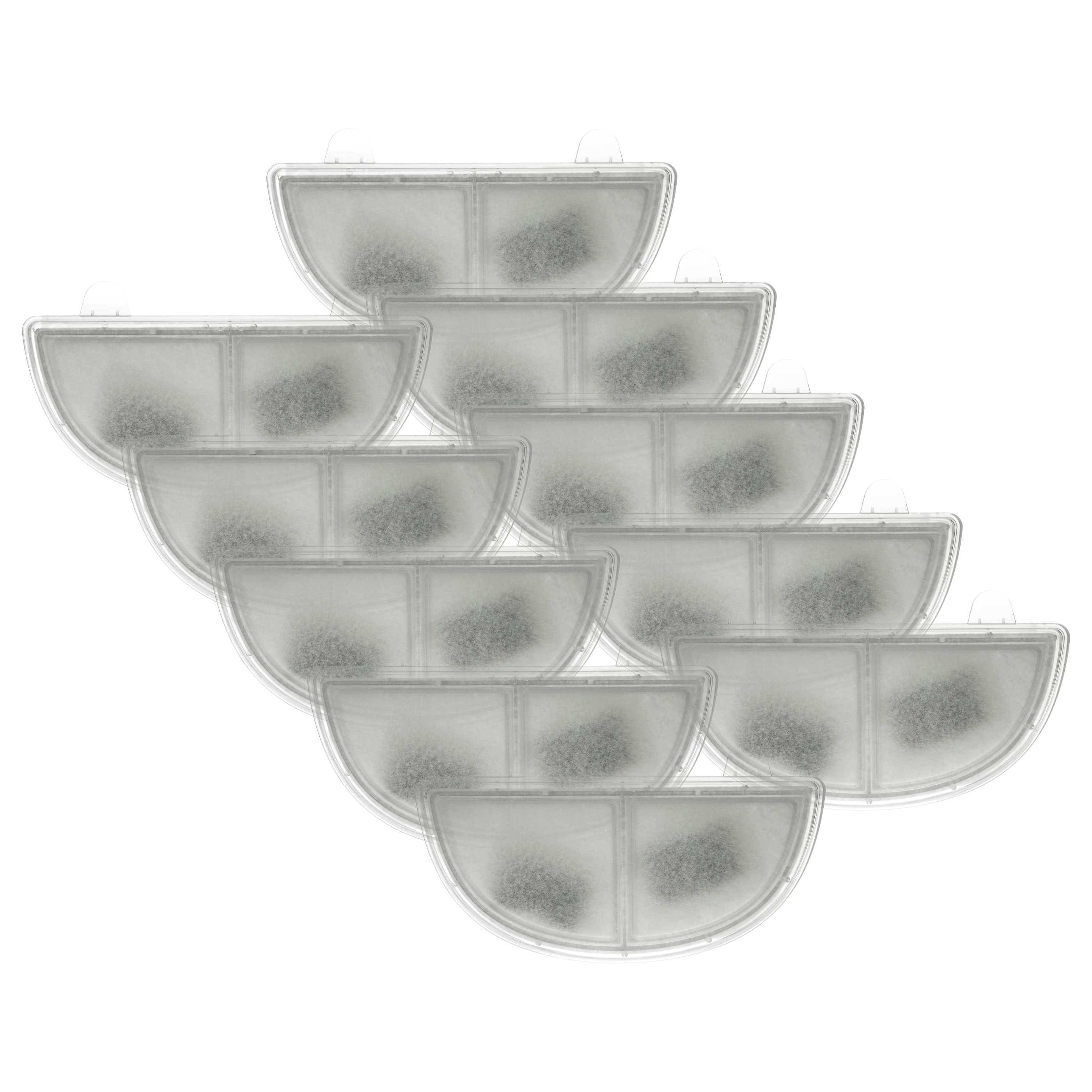 vhbw 10x Filter kompatibel mit HomeRunPet CF2 | WF20 Trinkbrunnen für Katzen, Hunde - Filterelement mit Rahmen-0