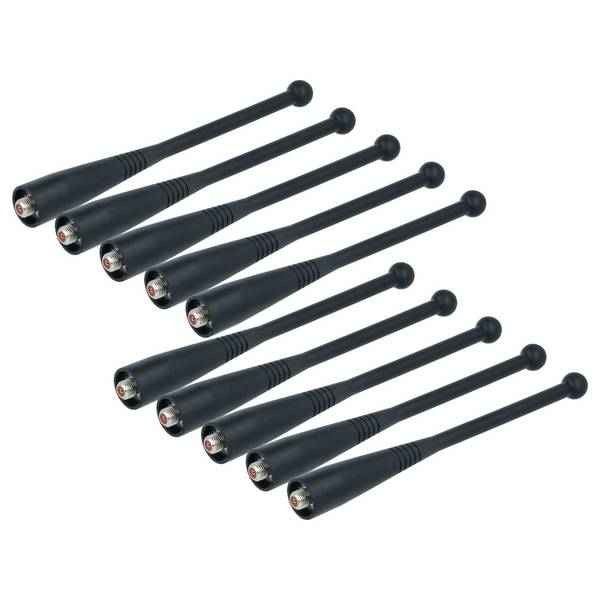 vhbw 10x Antenne Ersatz für Motorola NAD6568 | 8505644V03 für Funkgerät - 13,5 cm Schwarz