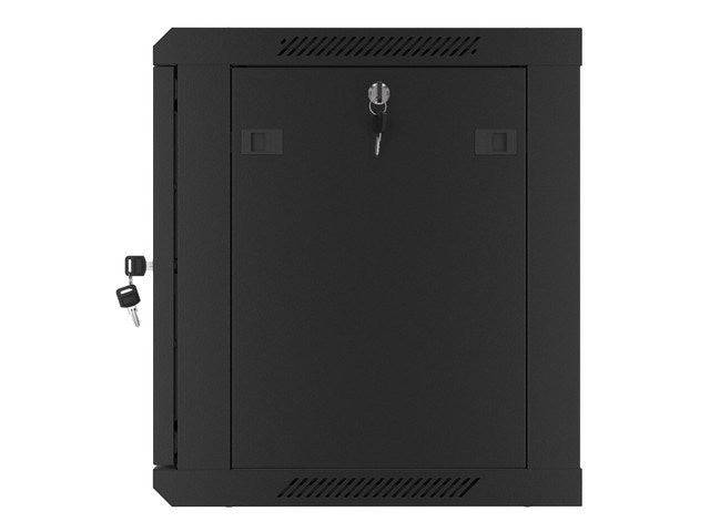 Lanberg WF01 64/66 V2 Series - Schrank Netzwerkschrank - geeignet für Wandmontage - Schwarz, RAL 9004 - 9U - 48.3 cm (19-1