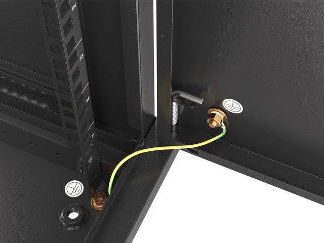 Lanberg WF01 64/66 V2 Series - Schrank Netzwerkschrank - geeignet für Wandmontage - Schwarz, RAL 9004 - 9U - 48.3 cm (19-3