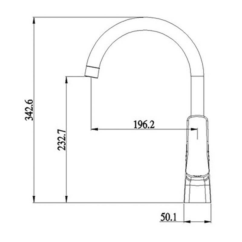 Beitz & Walz AQVAPRO Spültisch-Ehm. Hebel seitlich chrom-1