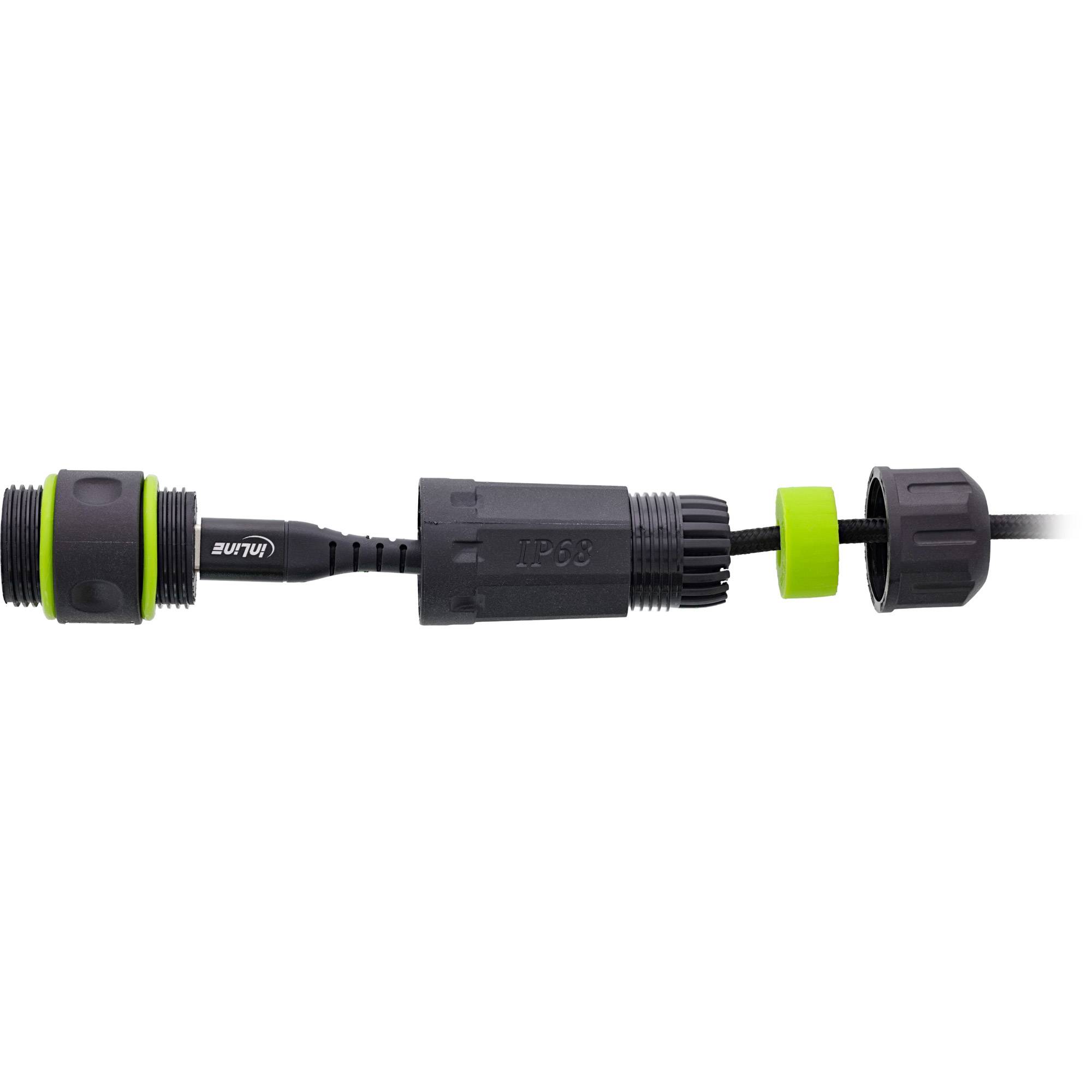 InLine USB-C-Kabelkupplung IP68 2x USB-C Buchse geschirmt M20 (69927L)-3