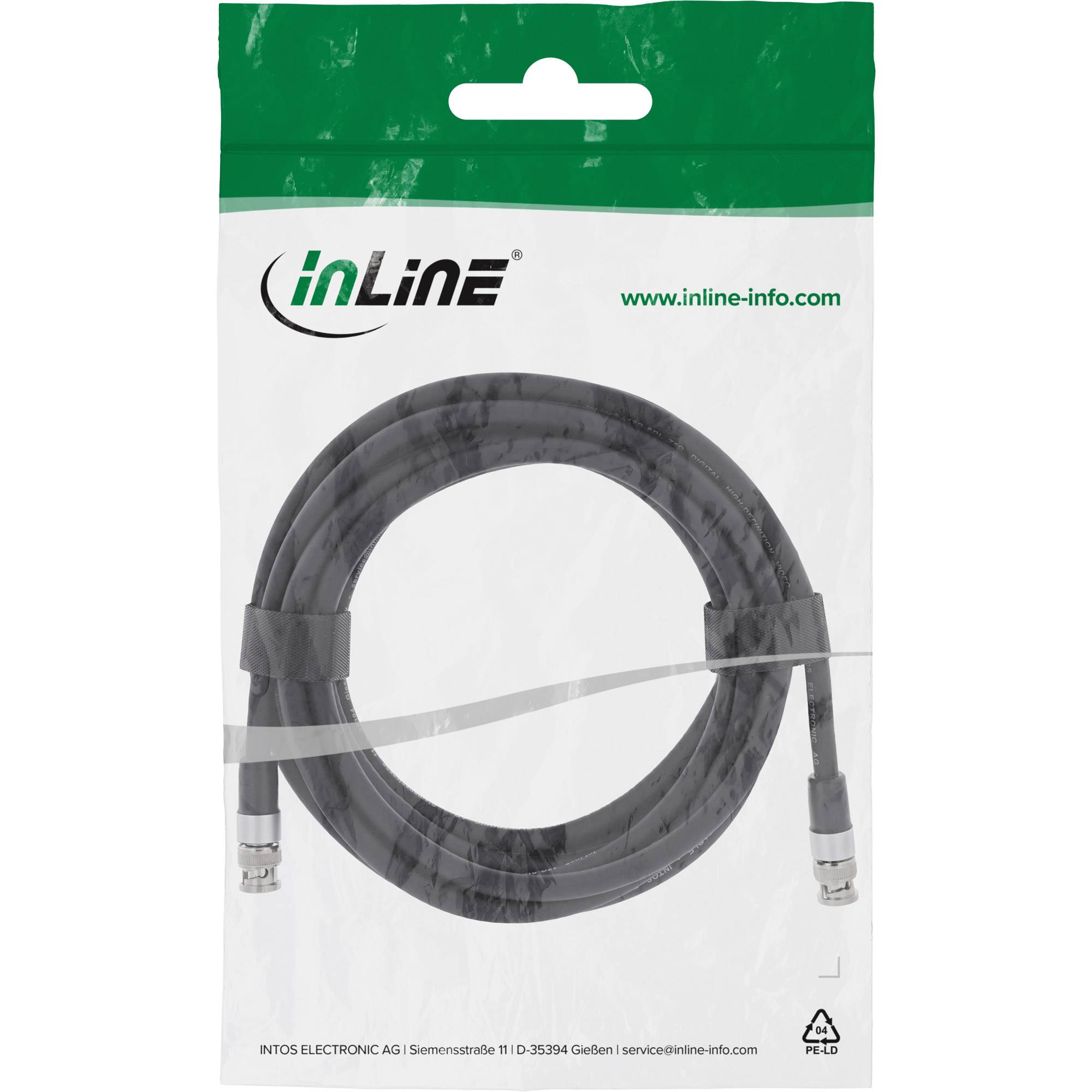 InLine® BNC Videokabel, 12G-SDI, 4K60Hz, 75 Ohm, 3m Kabel Audio- / Videokabel diverse BNC & VGA-1