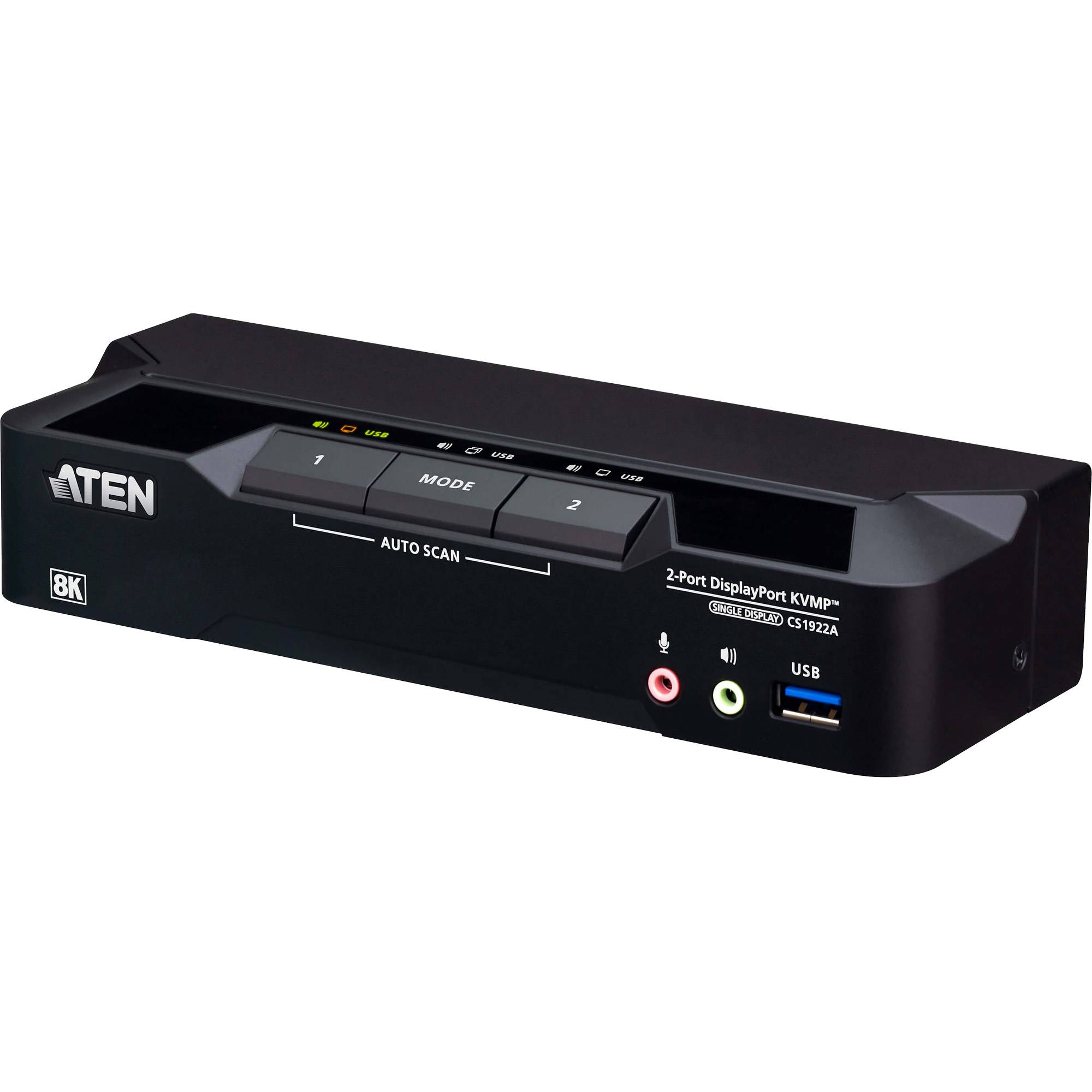 ATEN CS1922A KVMP-Switch 2-fach, DisplayPort, USB 3.0, 8K-0