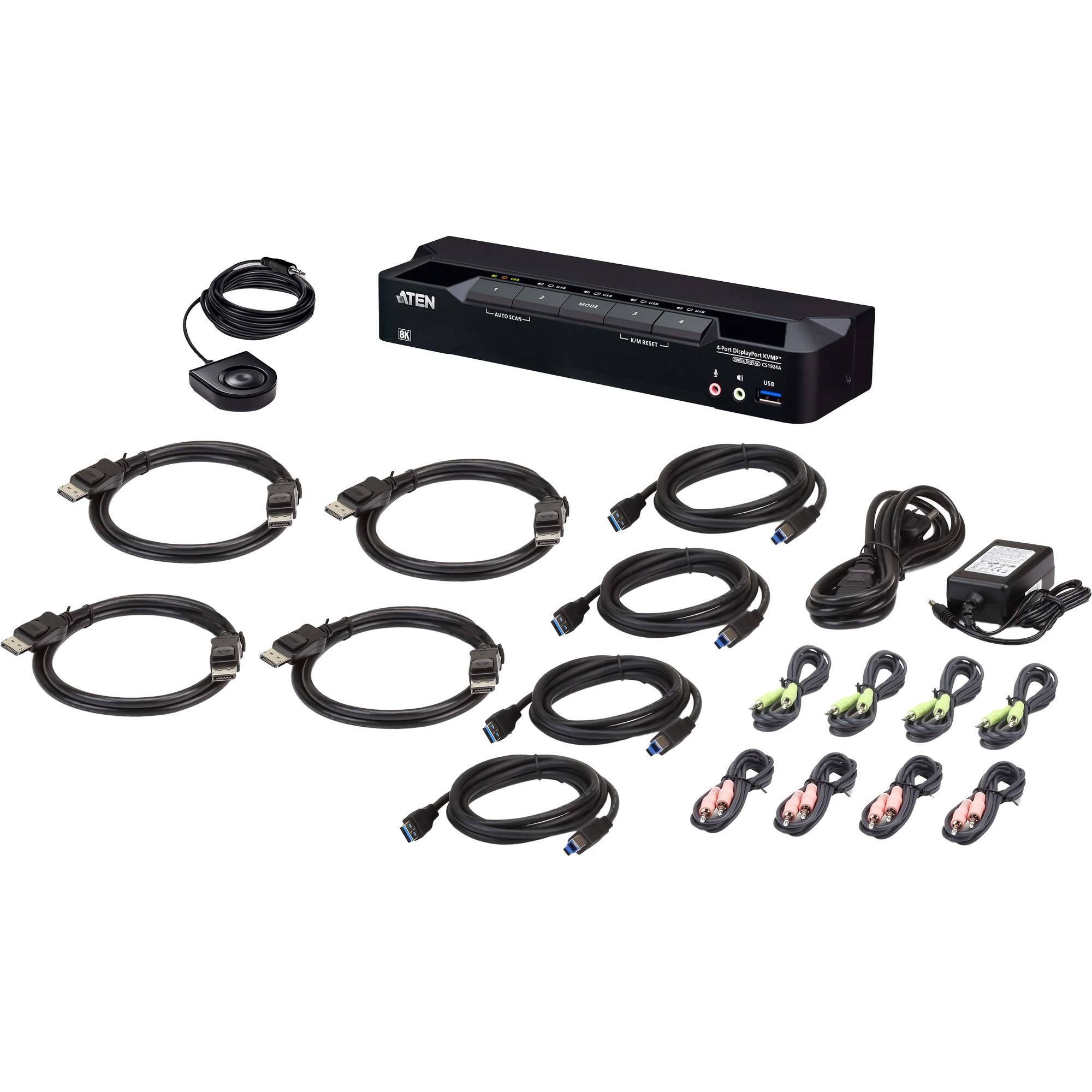 ATEN CS1924A KVMP-Switch 4-fach, DisplayPort, USB 3.0, 8K-3