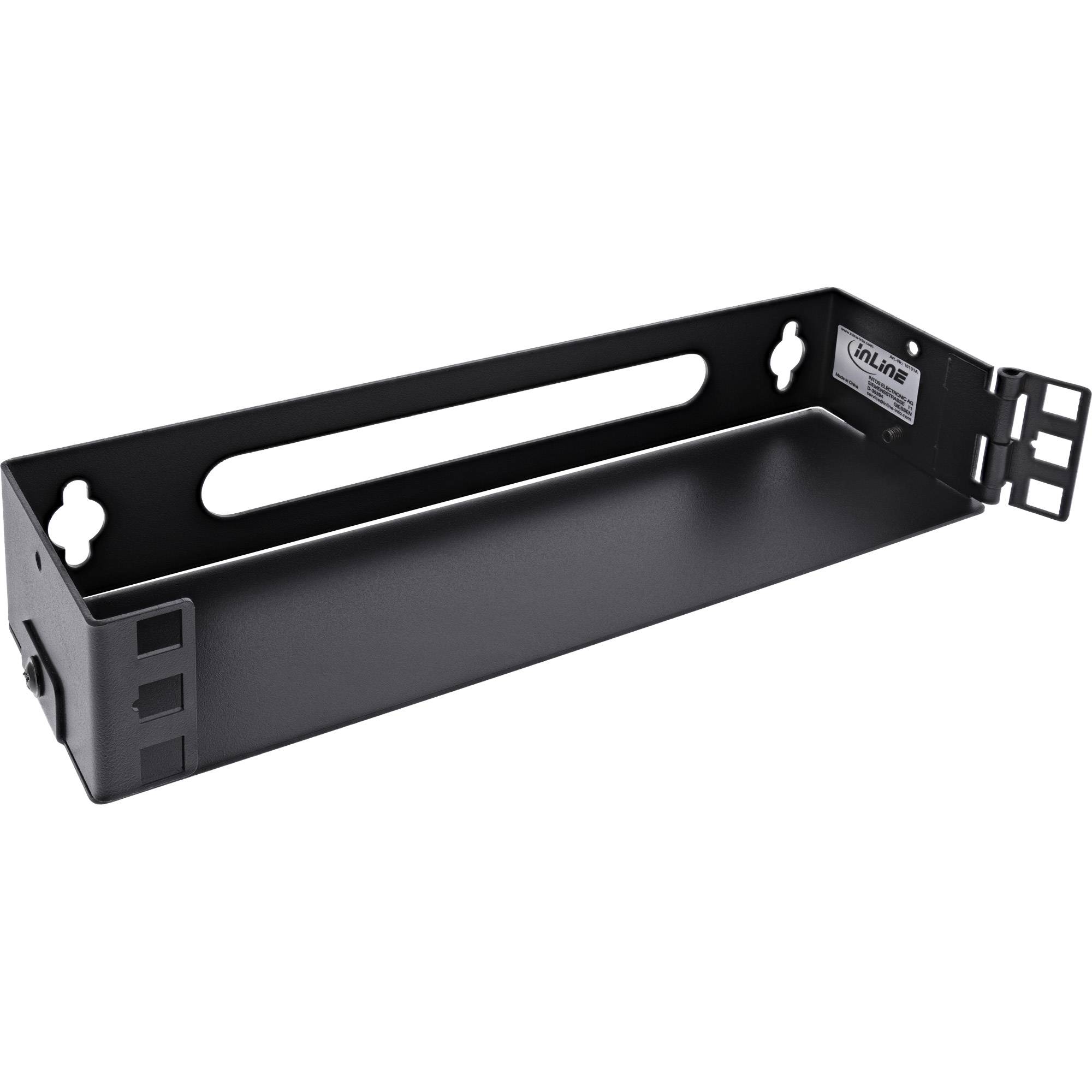 InLine 10'' Mini Rack zur Wandmontage 1HE 7.6cm Tiefe schwarz (10101A)-4