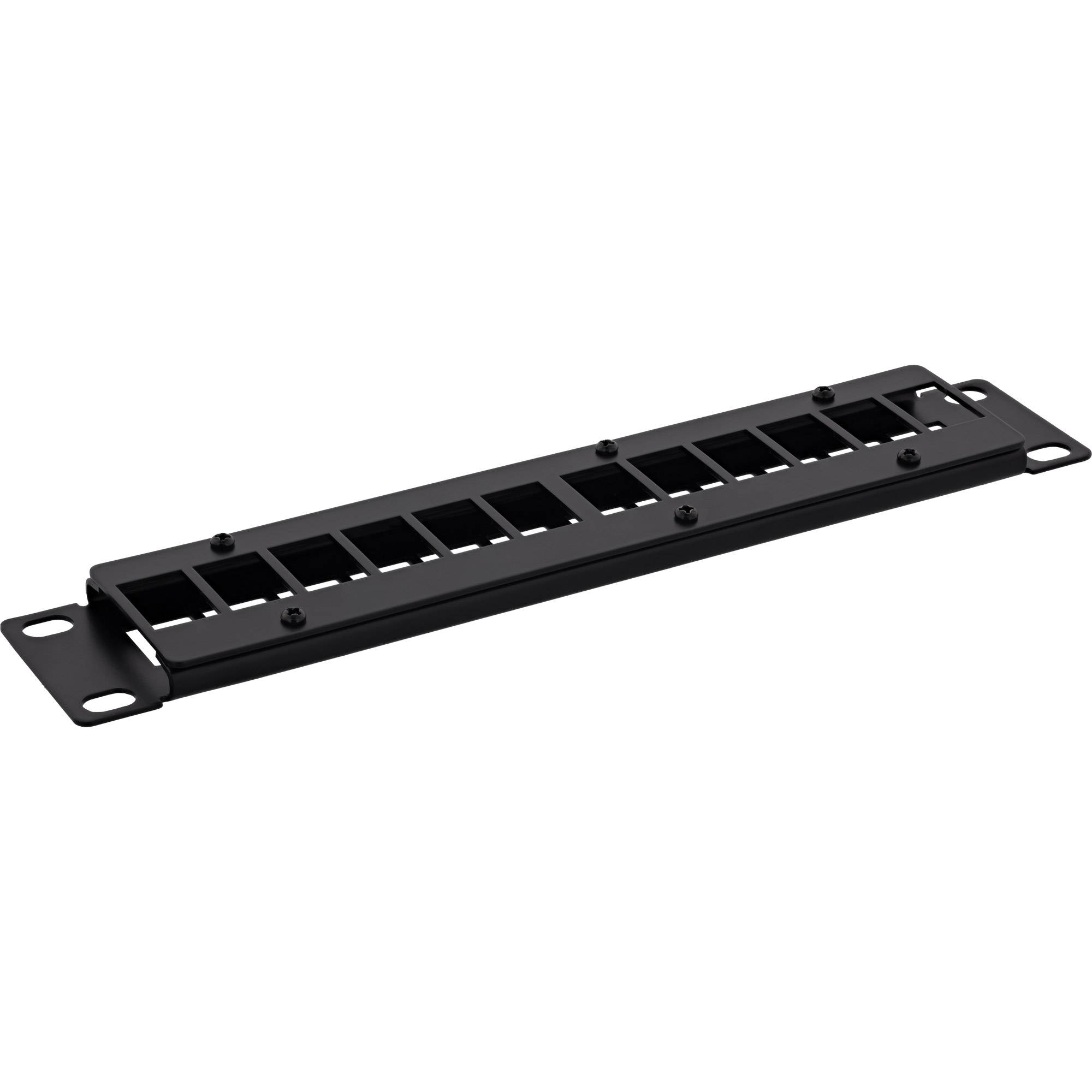 InLine® 10" Leerpanel 12-fach, für Keystone Module, 1HE, schwarz-1