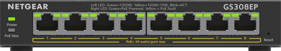 Netgear 8PT GE Plus Switch W/POE+ Power over Ethernet-0