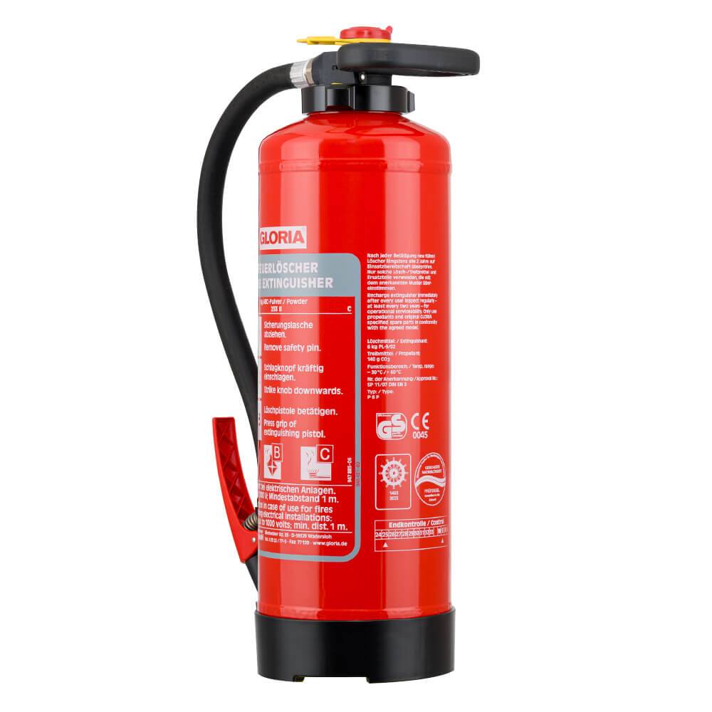 GLORIA Pulver-Feuerlöscher P 6 PRO, Brandklasse A+B+C, Inhalt: 6 kg-2