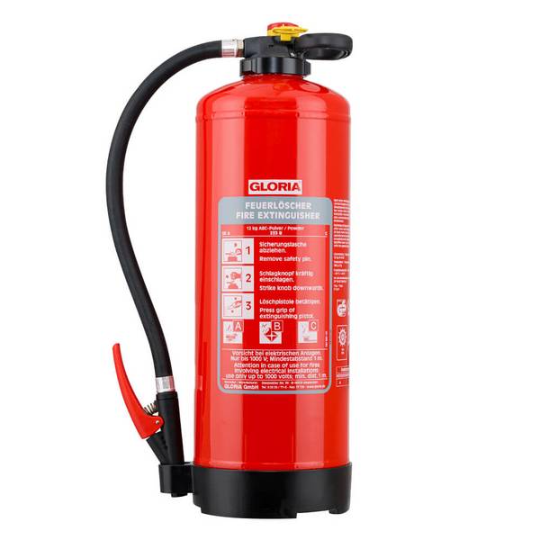 GLORIA Pulver-Feuerlöscher P 12 PRO, Brandklasse A+B+C, Inhalt: 12 kg