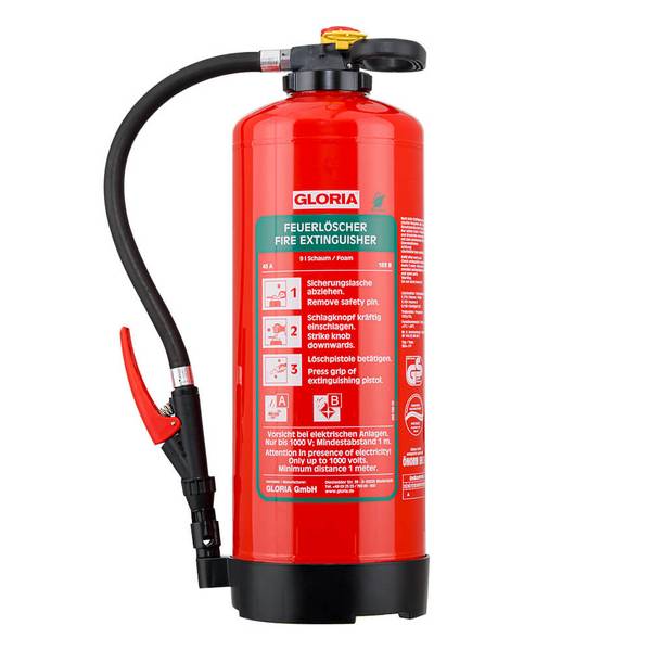 GLORIA Schaumfeuerlöscher SKA+ 9 PRO, fluorfrei, Brandklasse A+B, Inhalt: 9 kg
