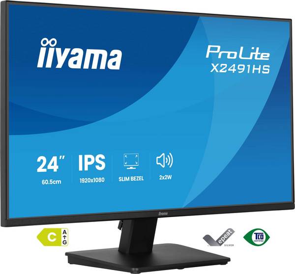 Iiyama ProLite X2491HS-B1 - LED-Monitor - 61 cm (24")(23.8" sichtbar) - 1920 x