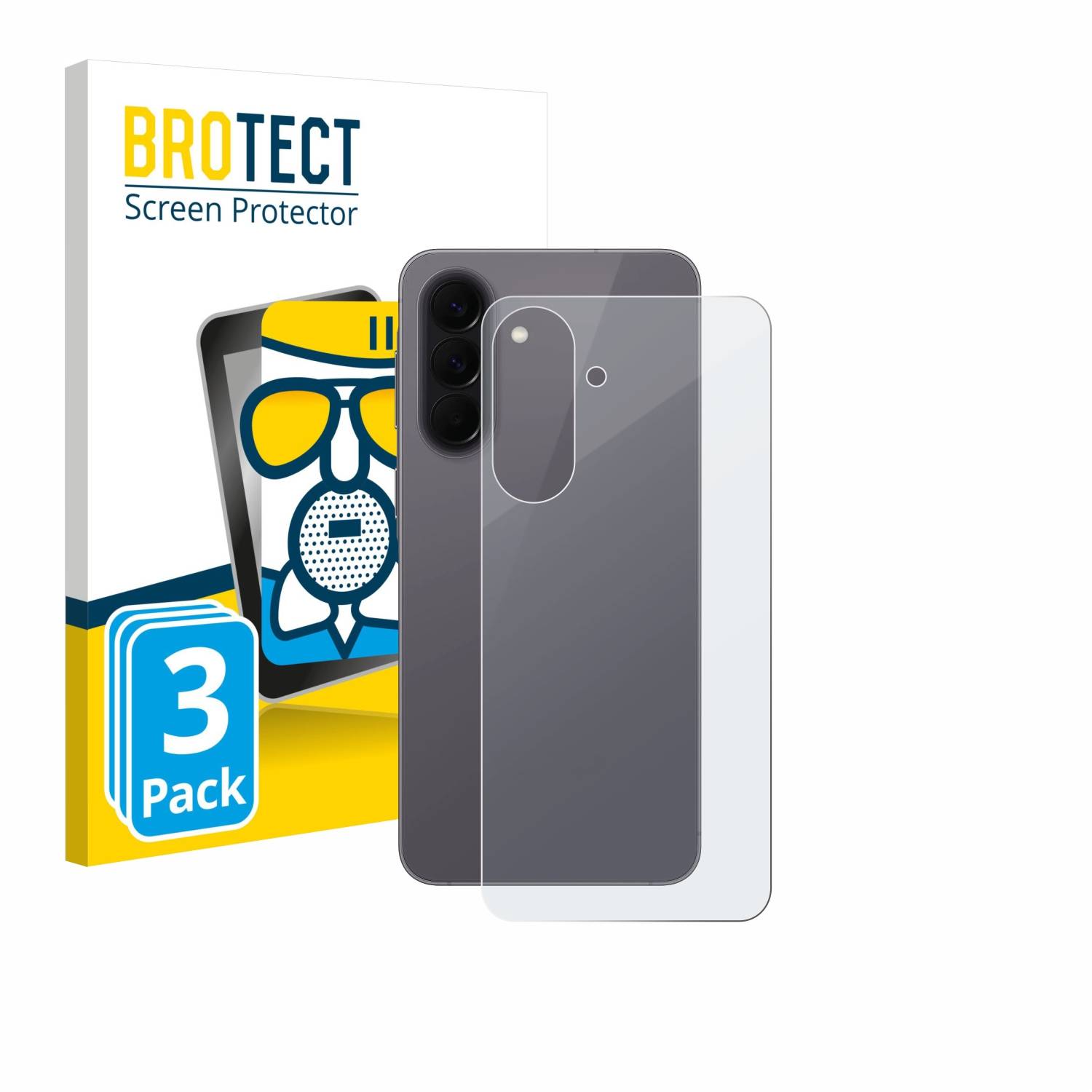 3x BROTECT Entspiegelungs Schutzglas für Samsung Galaxy A57 5G (Rückseite) Schutzfolie Panzer Folie Glas Schutz matt-0