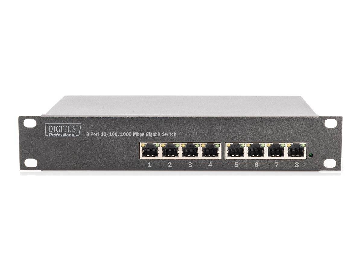DIGITUS 10" Switch 8-Port Gigabit Ethernet Unmanaged-0