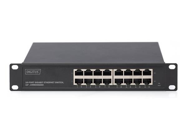 10" Gigabit Ethernet Switch, 16-Port, Unmanaged