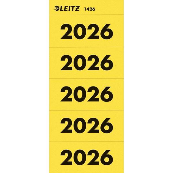 Jahresschild 2026 selbstklebend gelb 100 Stück-0