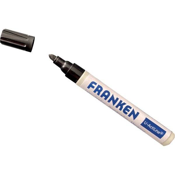 Whiteboardmarker U-Act! Rundspitze 3mm schwarz 4 Stück-0