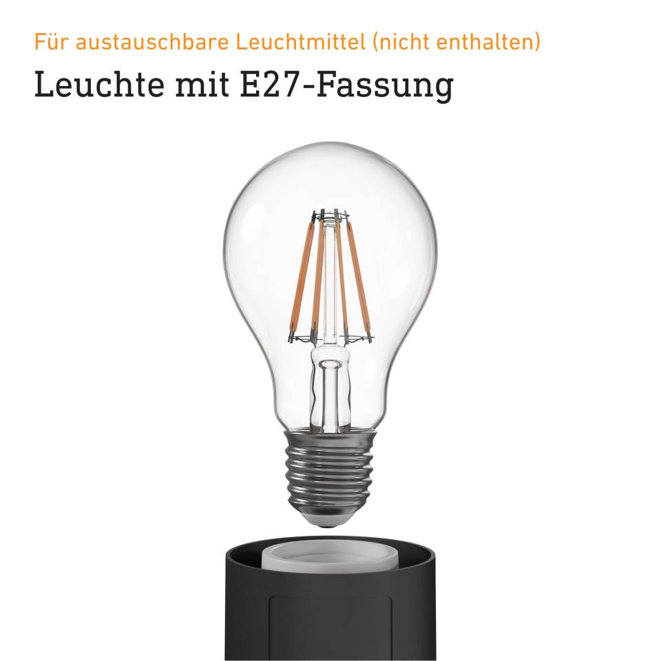 Steinel Außenleuchte L 16 S Schwarz, 180° Bewegungsmelder, E27 Fassung, klassische Außenwandleuchte-1