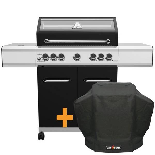 Grillfürst G520G 5-Brenner Gasgrill mit Hochtemperaturbrenner und Gusseisenrosten