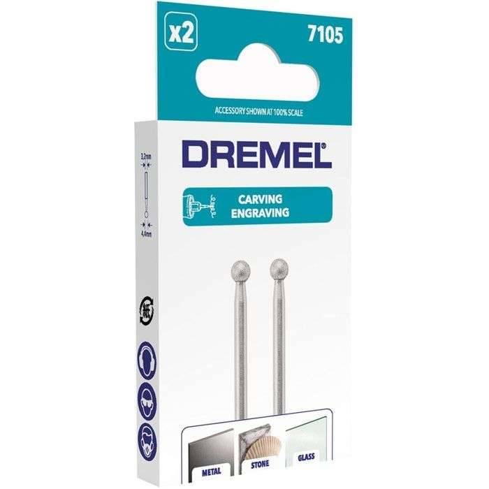 Dremel 7105 - Diamantbestückter Fräser - 2 Stücke-1