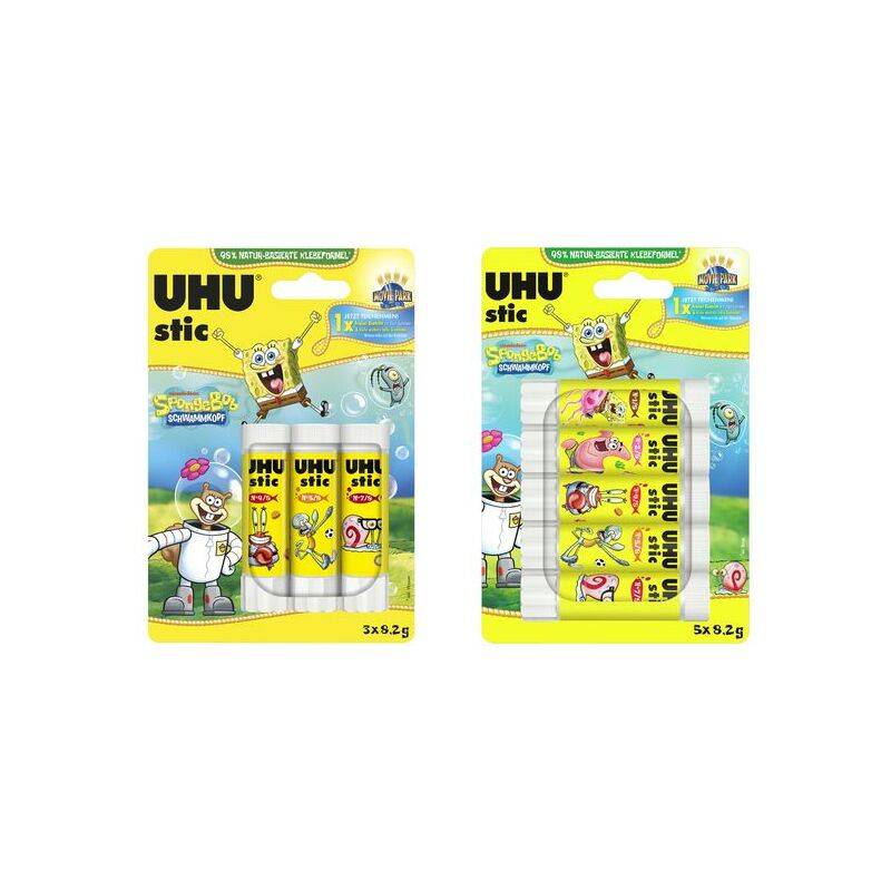 UHU Klebestift stic Spongebob, 5 x 8,2 g, Blister-0