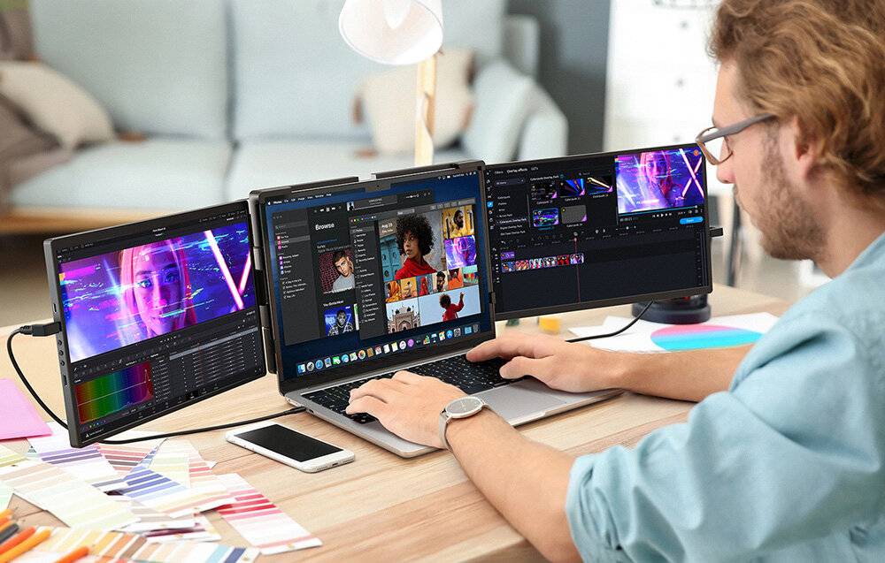 Uperfect 14" tragbarer Monitor, 2240x1400, IPS, 16:10, 2x USB-C, 2x Mini-HDMI-3